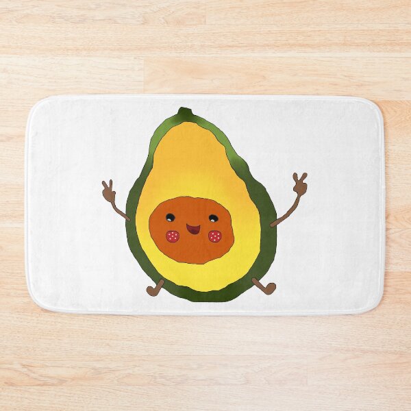 Item preview, Happy Avocado Cartoon Character with Playful Expression and Arms Raised designed and sold by sigoisette.