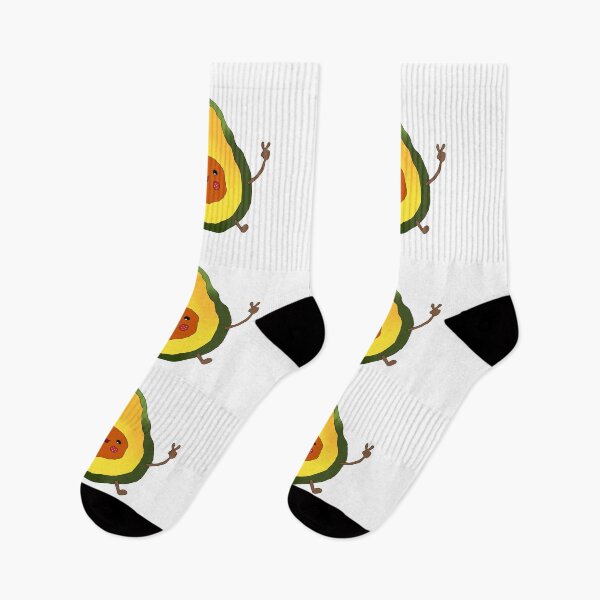 Item preview, Happy Avocado Cartoon Character with Playful Expression and Arms Raised designed and sold by sigoisette.
