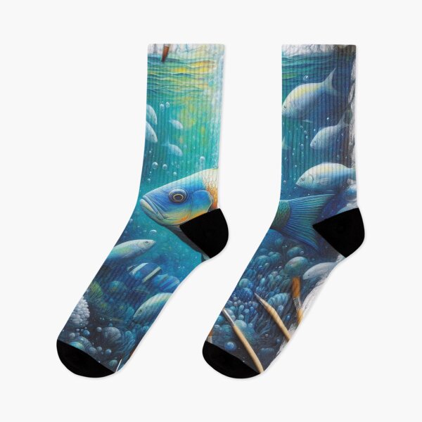Item preview, Underwater Fish & Coral in an Aquarium paintings designed and sold by NadineMay.