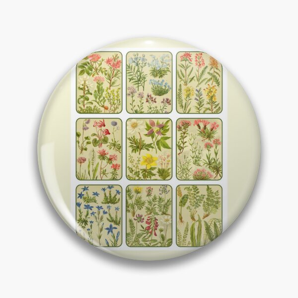 Item preview, Antique Alpine Wild Flower and Plant Collage 1 designed and sold by IrisAndIvy.