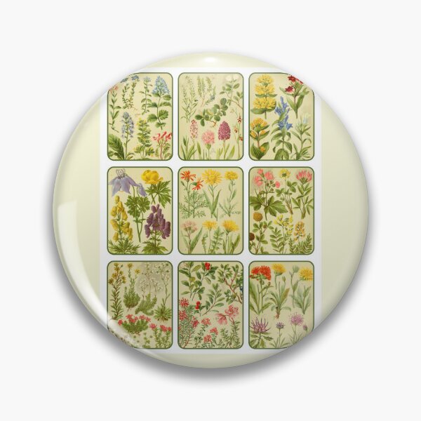Item preview,  Antique Alpine Wild Flower and Plant Collage 2 designed and sold by IrisAndIvy.
