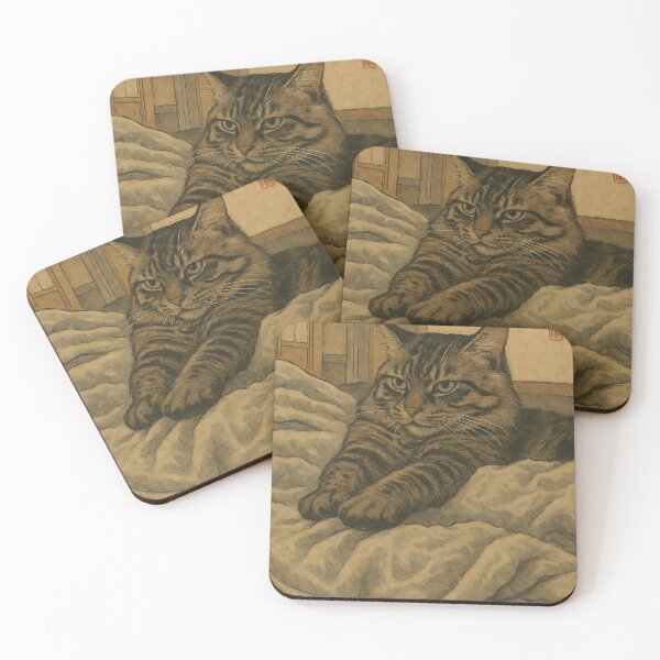 Item preview, The Lord of the Blanket – A Samurai Cat’s Morning Watch designed and sold by Zen Cat Studio.