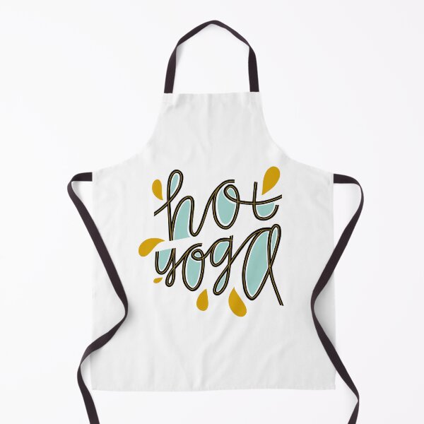 Item preview, Hot Yoga" Typographic Art - Modern Lettering Mint and Mustard Fitness Design designed and sold by Kollibri.