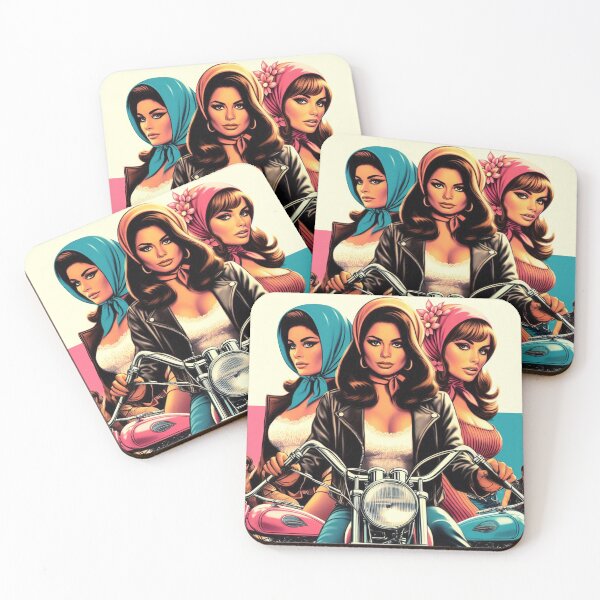 Item preview, Retro Biker Girls designed and sold by PulpVintage.
