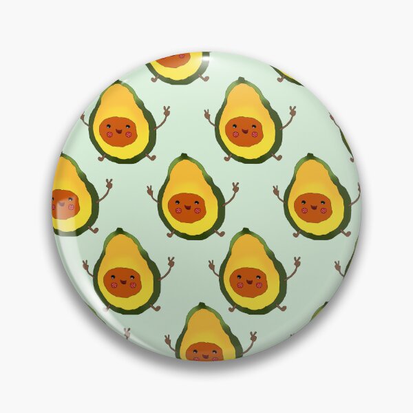 Item preview, pattern Happy Avocado Cartoon Character with Playful Expression and Arms Raised designed and sold by sigoisette.