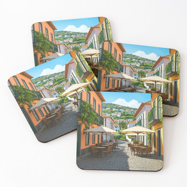Item preview, Funchal, Madeira: Charming Street Café designed and sold by LSVart.