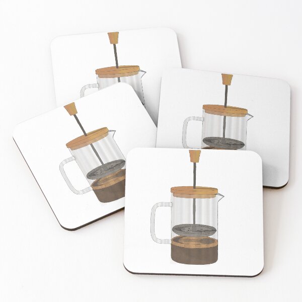 Item preview, Illustrated French Press Coffee Maker Isolated on White Background designed and sold by sigoisette.