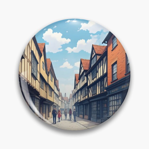 Item preview, Henley Street, Stratford-upon-Avon: Tudor Timber-Framed Splendor designed and sold by LSVart.