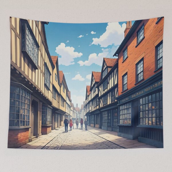Item preview, Henley Street, Stratford-upon-Avon: Tudor Timber-Framed Splendor designed and sold by LSVart.