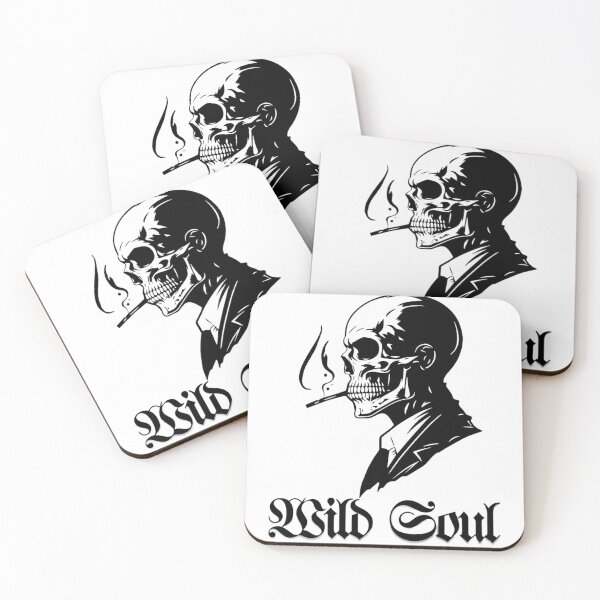 Item preview, Wild Soul | Smoking Skeleton in a Suit – Dark Vintage Art designed and sold by ArtiQreate.