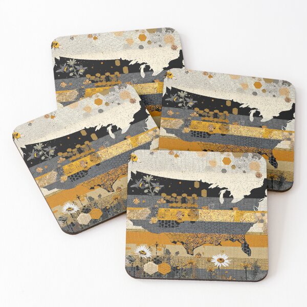 Item preview, Hive States of America – A Pollinator's Map designed and sold by BasajaunStudio.