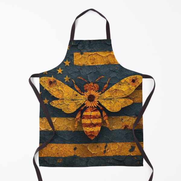 Item preview, Cracked Unity – Bee and Blossoms over the Flag designed and sold by BasajaunStudio.