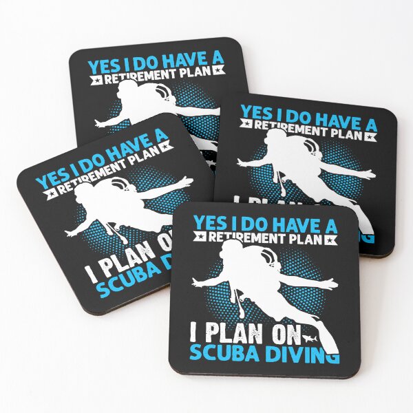 Item preview, Scuba Diving Plans Retro Scuba Diving Art designed and sold by Back2Collage.