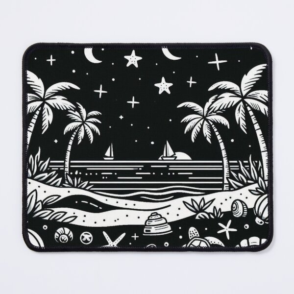 Item preview, Minimalist Tropical Beach – Vector Line Style AI Art for Travel & Beach Lovers | Perfect for Apparel & Accessories designed and sold by knalpot-design.