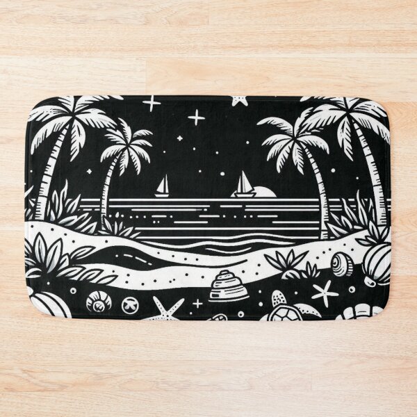 Item preview, Minimalist Tropical Beach – Vector Line Style AI Art for Travel & Beach Lovers | Perfect for Apparel & Accessories designed and sold by knalpot-design.