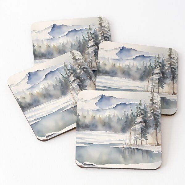 Item preview, Winter Mountain Lake designed and sold by CalmnessbyChoice.