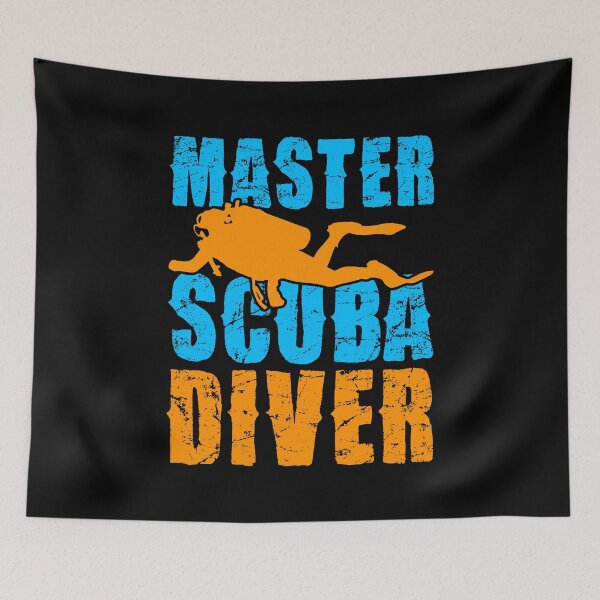 Item preview, Master Scuba Diver Retro Scuba Diving Art designed and sold by Back2Collage.