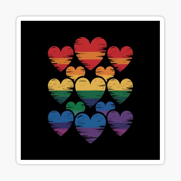 Item preview, rainbow hearts designed and sold by jkrphoto.