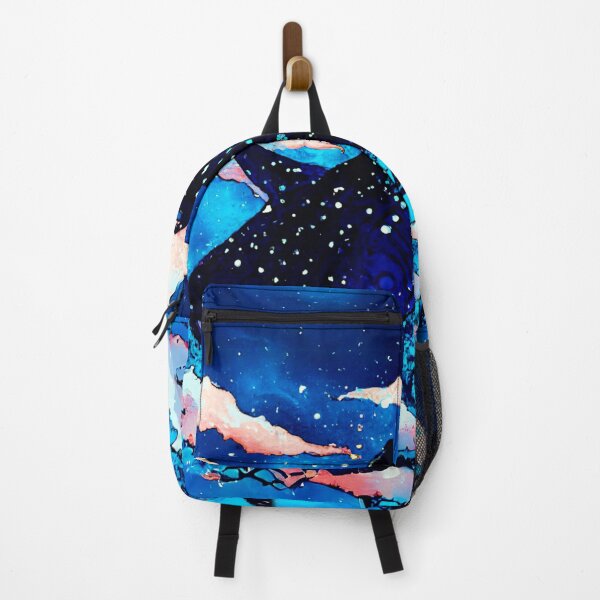 Item preview, Flying deep blue Cosmic Whale Shark on Japan neighbourhood sky with clouds designed and sold by MerryCrown.