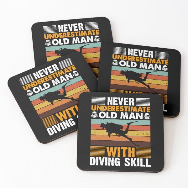 Item preview, Funny Old Scuba Diver Retro Scuba Diving Art designed and sold by Back2Collage.