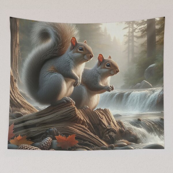 Item preview, Gray Squirrels on the Alert designed and sold by nikkolaus.
