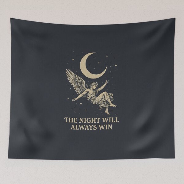 Item preview, The Night Will Always Win – Falling Angel Gothic Tee designed and sold by pokeyourmomlol.