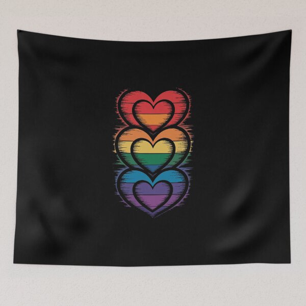 Item preview, rainbow hearts designed and sold by jkrphoto.