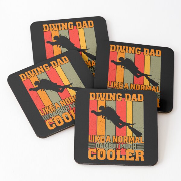 Item preview, Diving Dad Retro Scuba Diving Art designed and sold by Back2Collage.