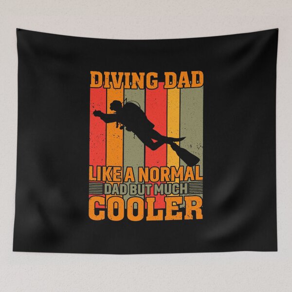 Item preview, Diving Dad Retro Scuba Diving Art designed and sold by Back2Collage.
