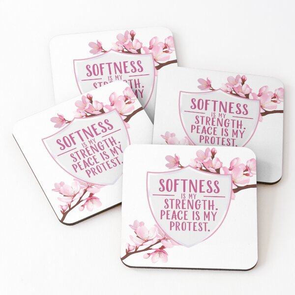Item preview, Peaceful Warrior Quote – Soft but Strong Feminine Energy designed and sold by Paws and Ink Art.
