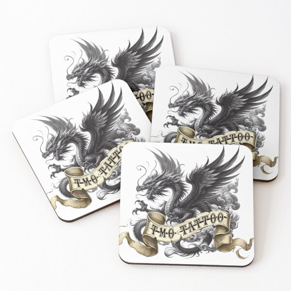 Item preview, TMO TATTOO Dragon Logo designed and sold by ToddMichaelArt.