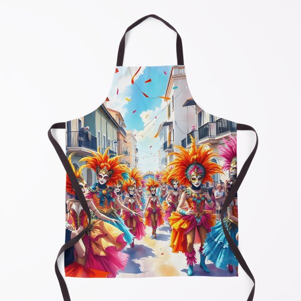 Item preview, Festival de Carnaval de Limassol: Coloridos artistas enmascarados designed and sold by LSVart.
