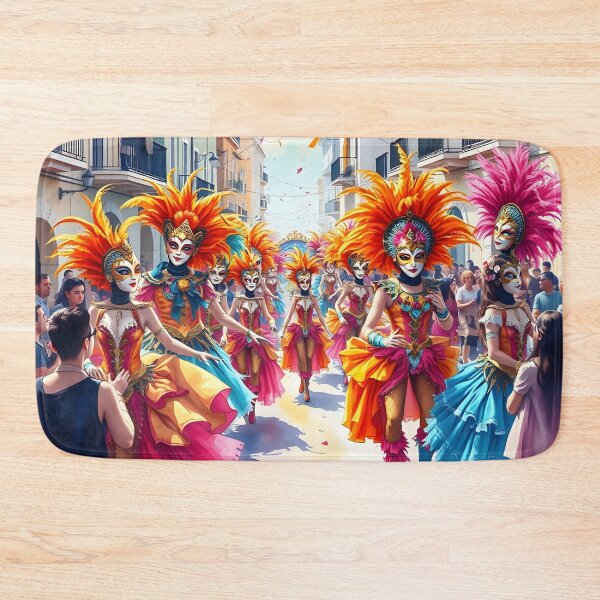 Item preview, Limassol Carnival Festival: Colourful Masked Performers designed and sold by LSVart.