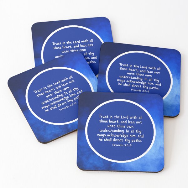 Item preview, Proverbs 3:5-6 – Trust in the Lord | Blue Smoky Christian Scripture Art designed and sold by WHDProduction45.