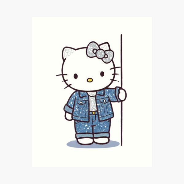 Item preview, Hello Kitty - Denim suit jeans glitters designed and sold by PYXOO.