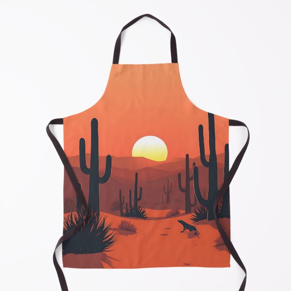 Item preview, "Desert Serenity: Geometric Cacti & Retro Sunset – Minimalist Vector Art" designed and sold by teesprinkle.