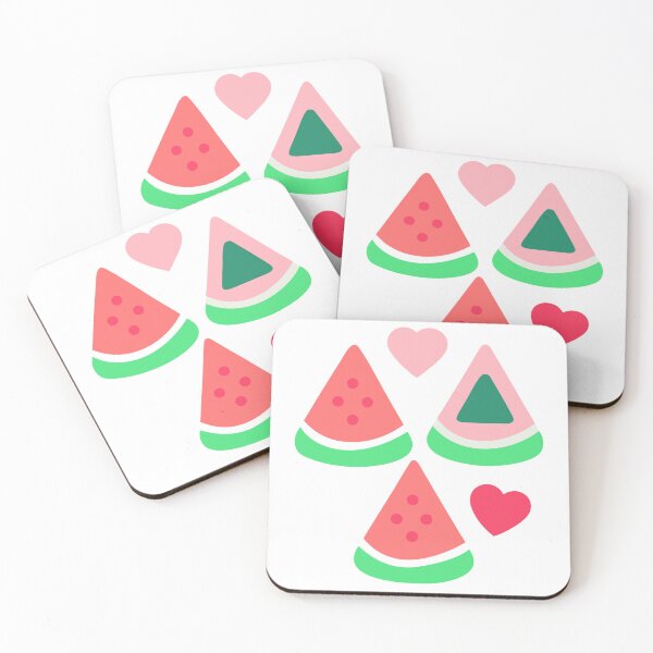 Item preview, Colorful Watermelon Slices and Hearts on Black Background designed and sold by Creative88Art.