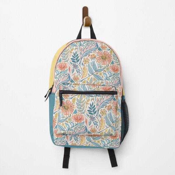 Item preview, Soft Peach and Blue Art Nouveau Floral designed and sold by micklyn.