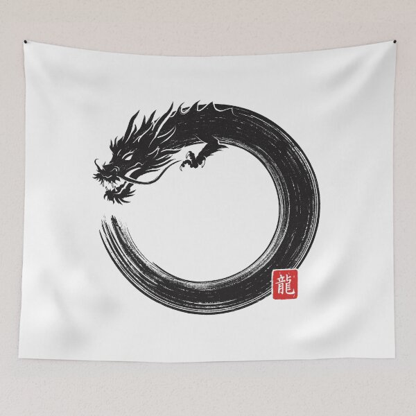 Item preview, A Brush with the Beast | Dragon Enso Circle designed and sold by Gamma-Ray.