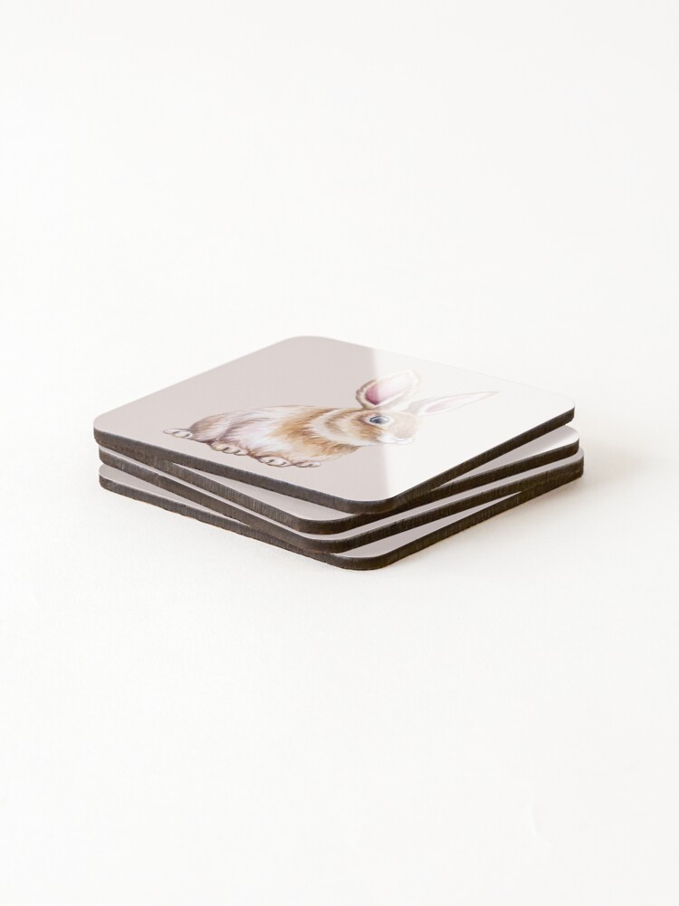 Thumbnail 4 of 5, Coasters (Set of 4), Easter Rabbit designed and sold by NPFj.