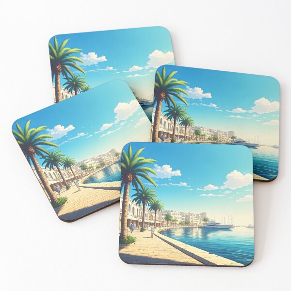 Item preview, Limassol Marina: Mediterranean Summer Bliss designed and sold by LSVart.