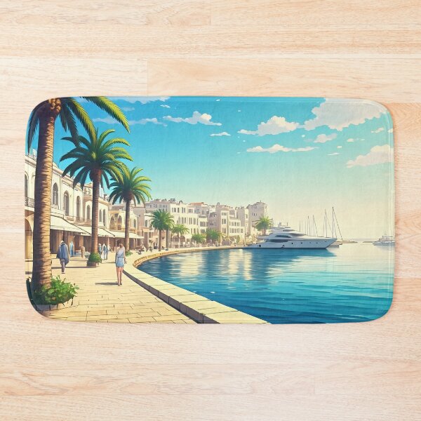 Item preview, Limassol Marina: Mediterranean Summer Bliss designed and sold by LSVart.