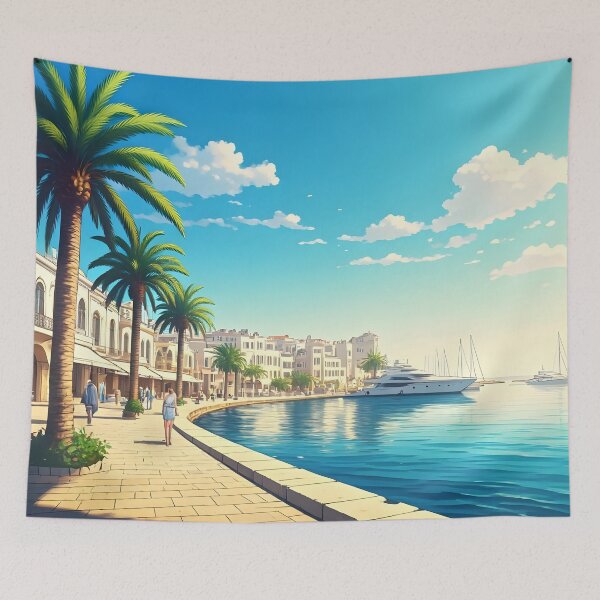 Item preview, Limassol Marina: Mediterranean Summer Bliss designed and sold by LSVart.