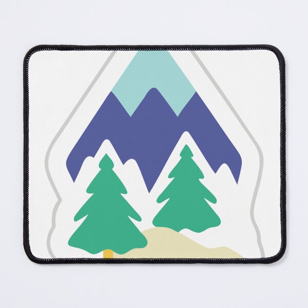 Item preview, Illustration of Blue and Teal Mountain Range with Pine Trees designed and sold by Creative88Art.