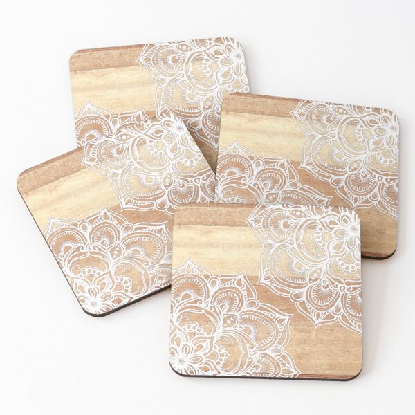 Item preview, White Doodles on Blonde Wood designed and sold by micklyn.