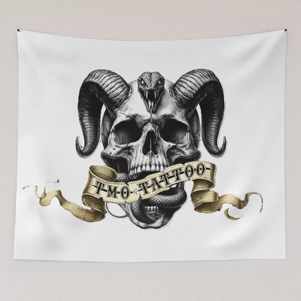 Item preview, TMO Tattoo Skull Logo designed and sold by ToddMichaelArt.