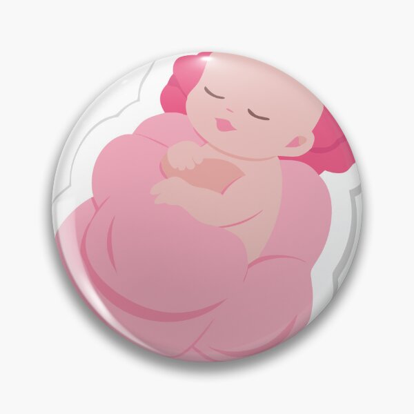 Item preview, Illustration of a Sleeping Baby Wrapped in Pink Petal Layers designed and sold by Creative88Art.