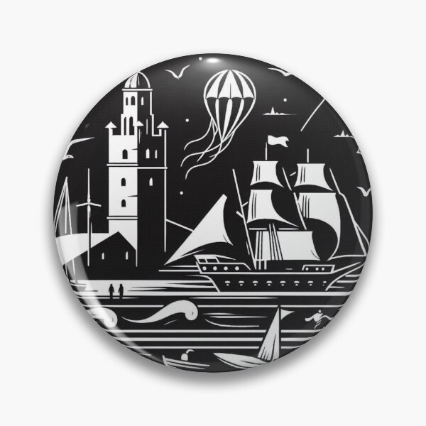 Item preview, Minimalist German Beach – Vector Line Style AI Art for Travel & Beach Lovers | Perfect for Apparel & Accessories designed and sold by knalpot-design.