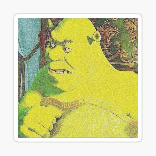 "Deep Fried Shrek" Sticker for Sale by OtterPoppy Redbubble