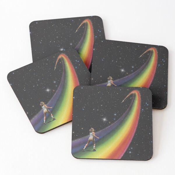 Item preview,  Retro Cosmic Rainbow Roller Skating designed and sold by Vertigo Artography.